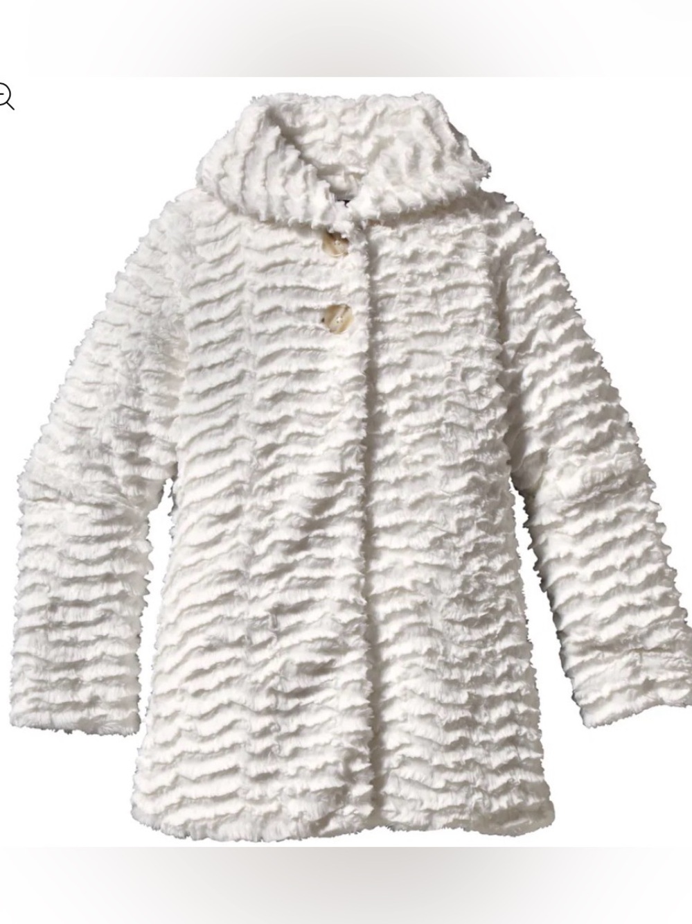Patagonia Pelage Fleece Jacket Coat Girl’s Size XXL 16-18 White Button Dressy